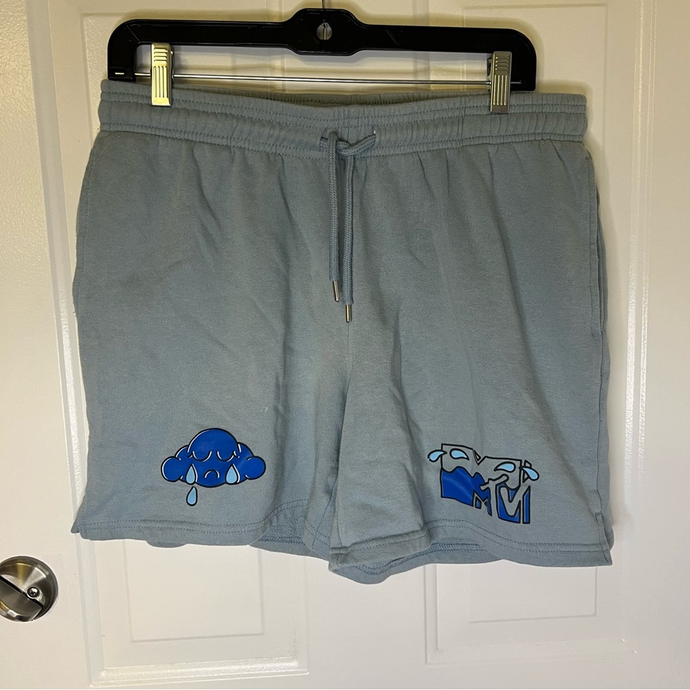 MTV Logo Blue‎ Sweat Shorts